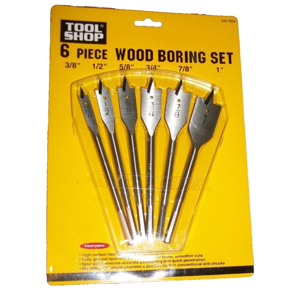 TOOL SHOP 6 PIECE WOOD BORING SET 242-7623